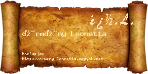 Örmény Leonetta névjegykártya